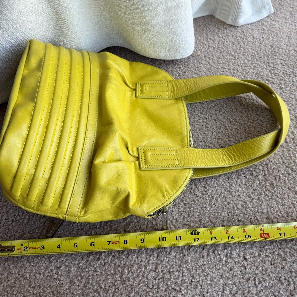 **RARE** Walter Baker Trapunto Yellow Shoulder Bag Leather EUC - Picture 11 of 16